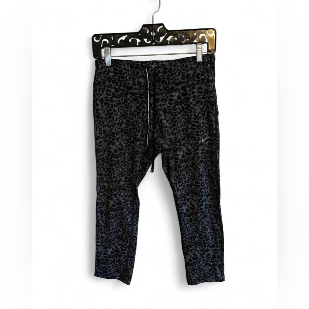 Nike Kids Charcoal Leopard Leggings